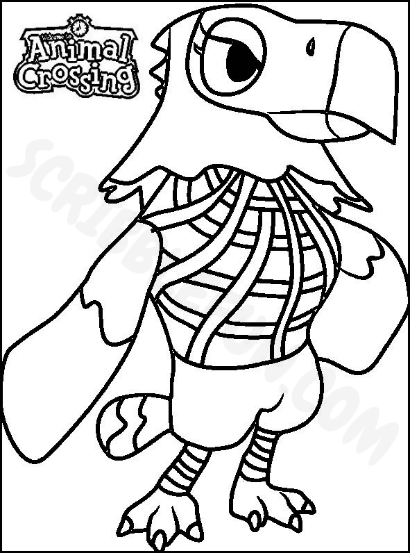 20 free animal crossing coloring pages printable
