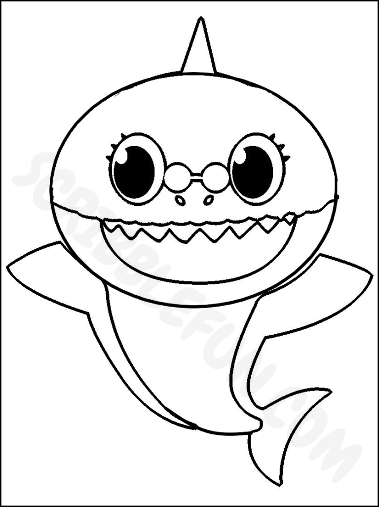 17 free baby shark coloring pages printable