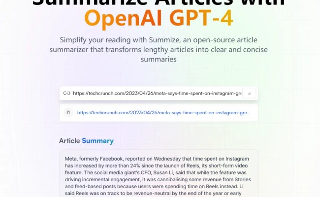 A Web App To Summize Articles Using GPT-4 - Article-Summarizer