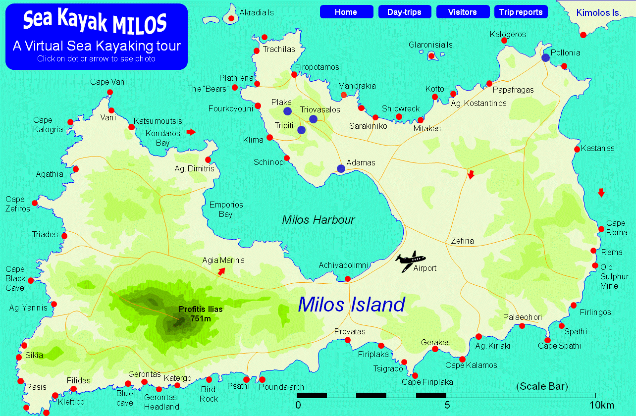 Milos Kayak Tour At Paula Aiken Blog VT05 Map.