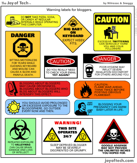 Warning labels for people