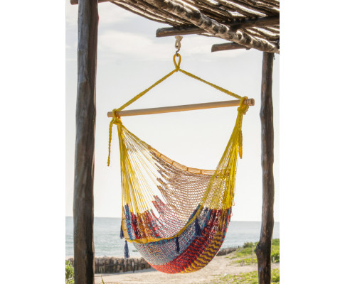 Alternative view of Mexican Hammock Swing Chair in Confeti