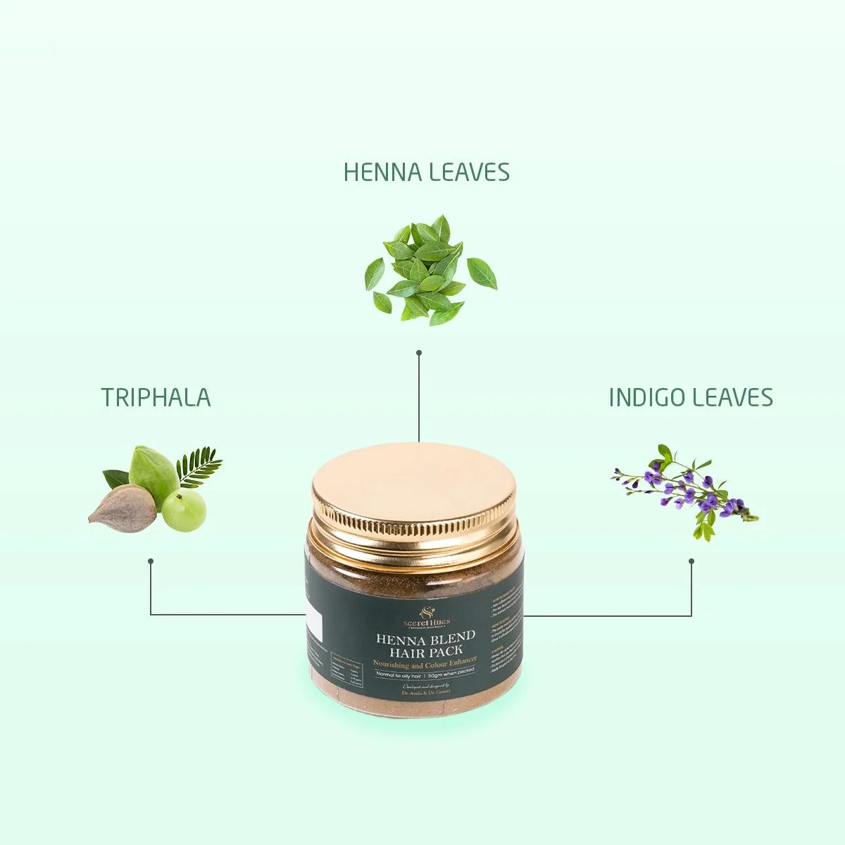 Henna blend hair pack