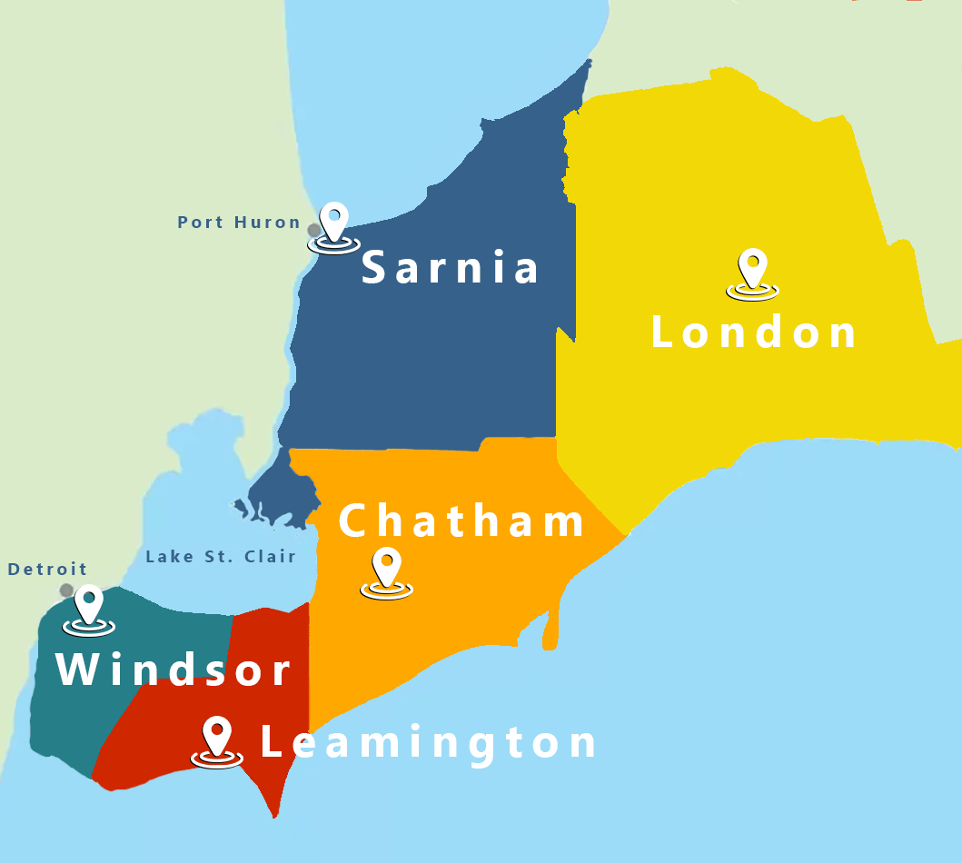 Security ONE Service Area Map