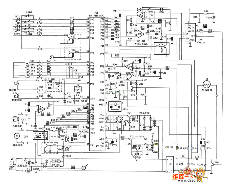 Panasonic Induction Cooker Circuit Ky P2n