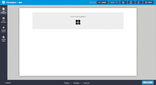 sendinblue Design, Landing Pages, or Ready-Made Template