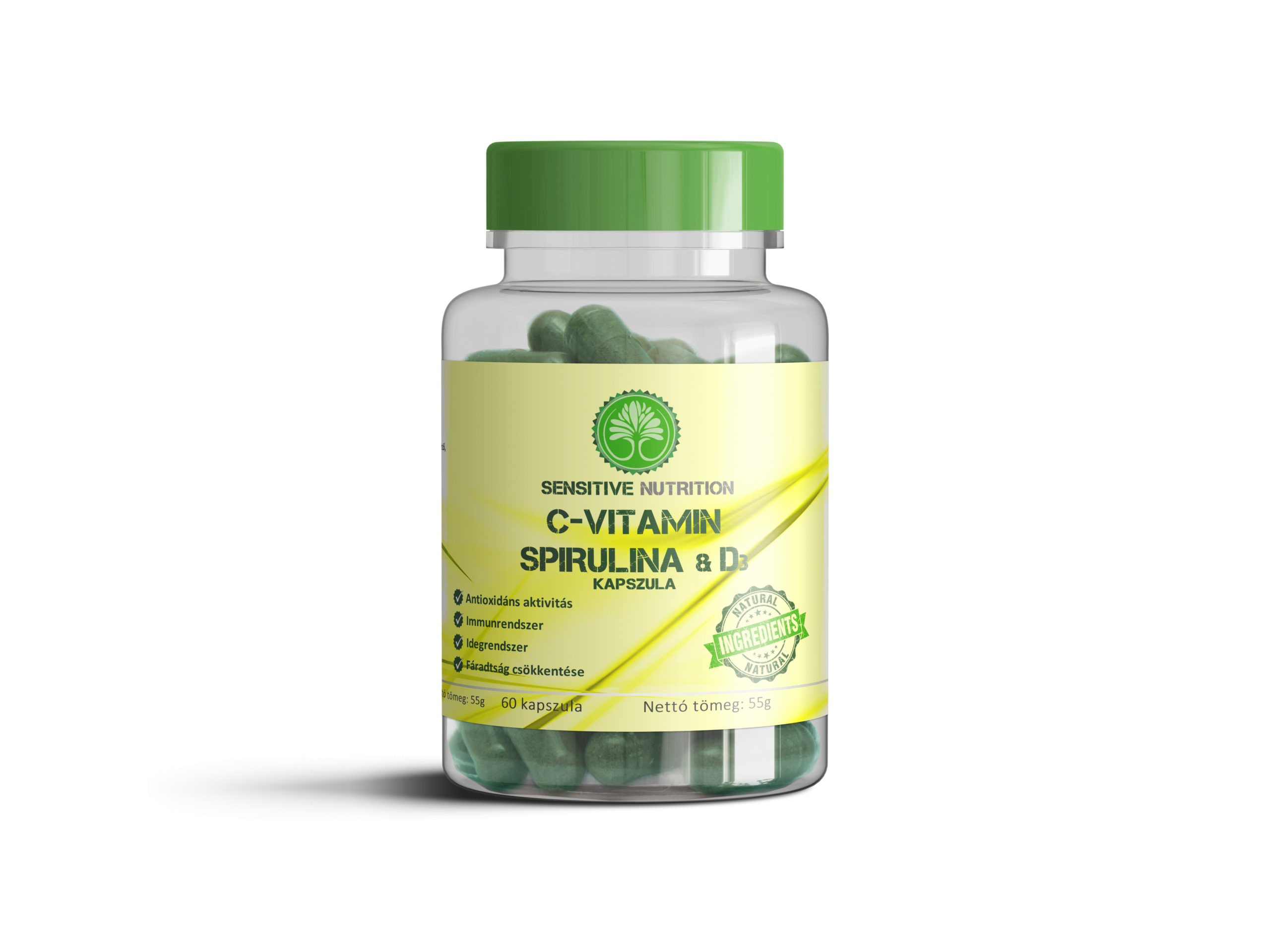 C-vitamin, Spirulina & D3 vitamin kapszula