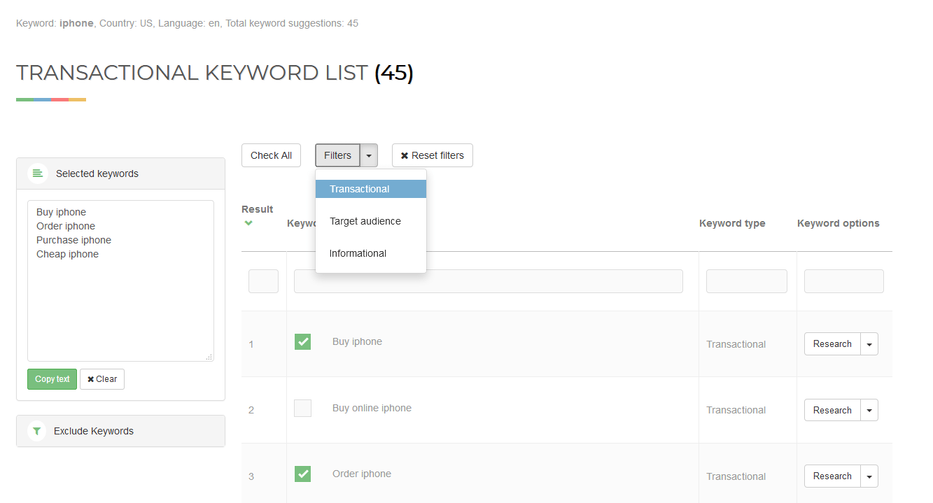 These keyword suggestions can be used for online marketing purposes, as your usage of more popular keywords will help deli. Transactional Keyword List Generator Seo Review Tools