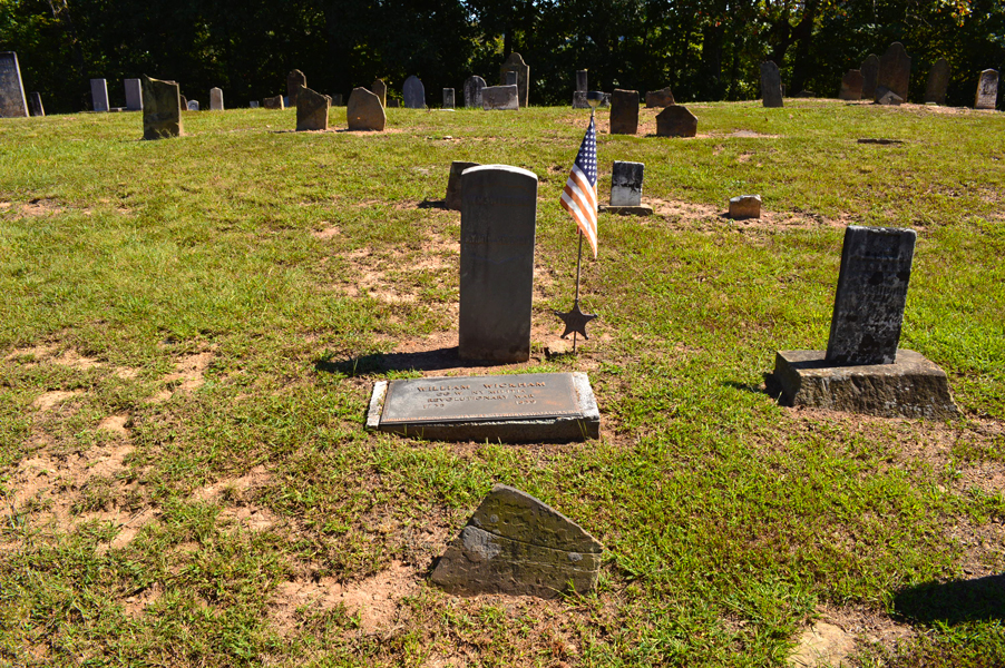 The grave site of William "John" Wickham.