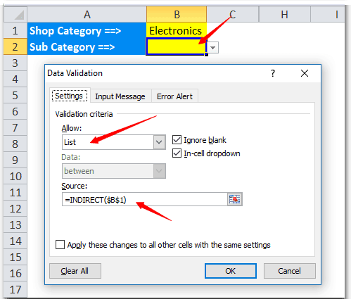 How To Create Appealing Excel Data Validation Drop Down List | SettingBox