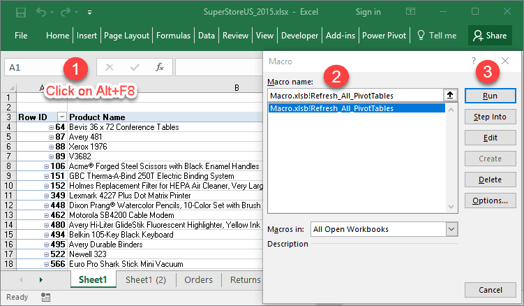 Pivot Table Macro Automation - Creative Sunset Picture - High Resolution