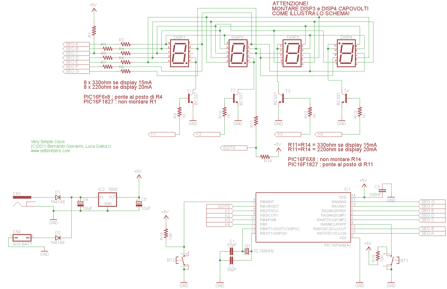 Simple Clock Un Orologio Con Un Pic A 18 Pin E Display A Led A 7 Segmenti Semplice E Preciso Settorezero