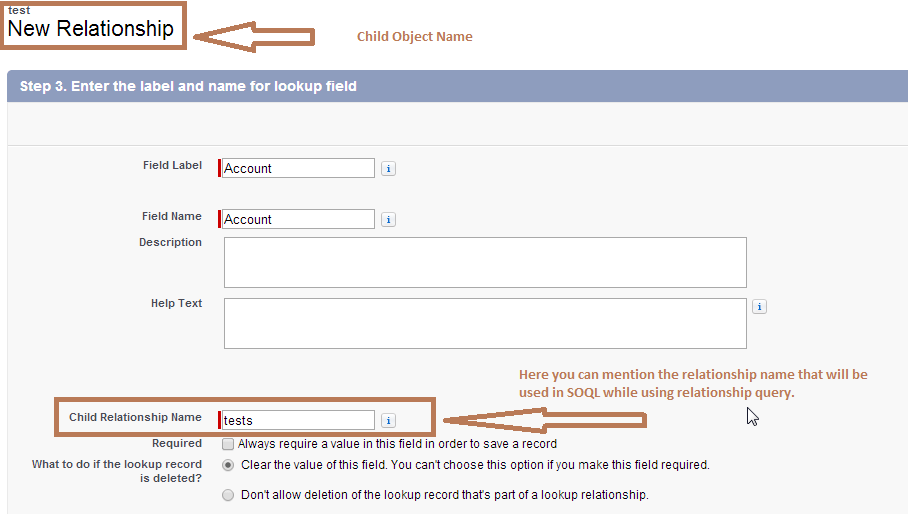 Salesforce Lookup Relationship 