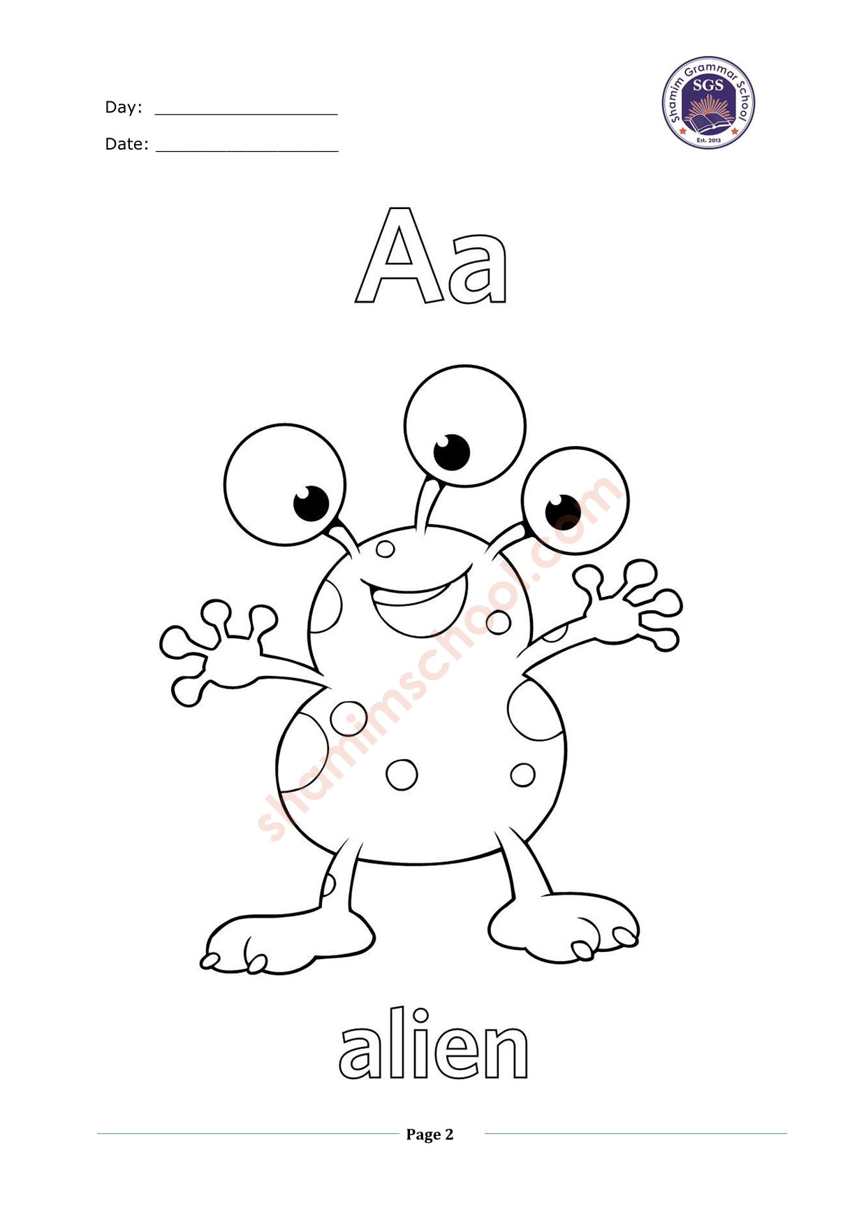 english alphabets a tracing worksheet shamim grammar