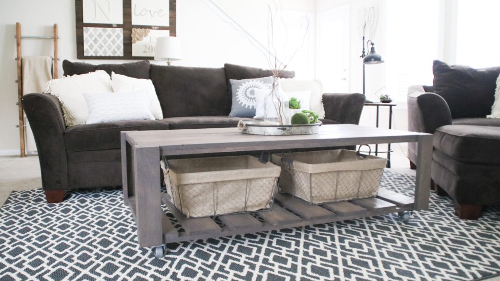 Diy Crate Coffee Table On Wheels Shanty 2 Chic