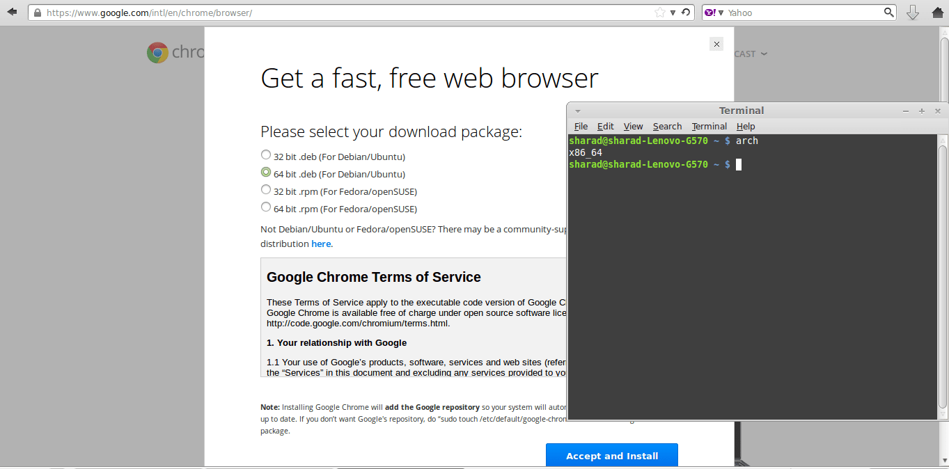Quick installation of Google Chrome in Linux Mint 15 Olivia | sharadchhetri