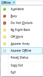 MicroSoft Lync Appear Offline