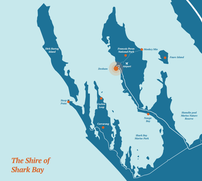 Shark Bay Karte Interactive Map BKEHXX.
