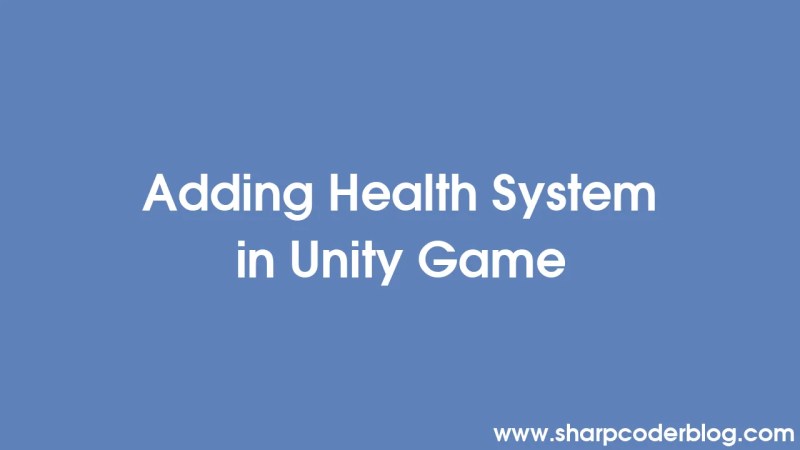 Create A Csharp Script For Your Unity2d Project Health System Unity Game Development - HD Vintage Illustrations for Desktop