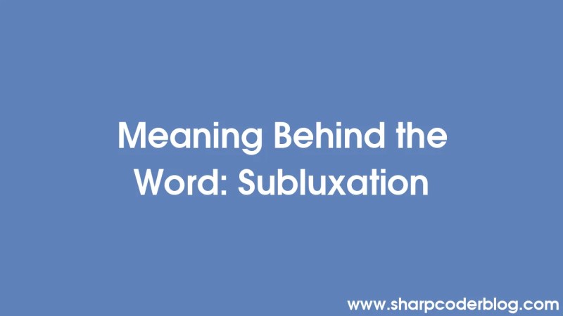 Subluxation Of Joint Meaning - Classic Geometric Art - Full HD