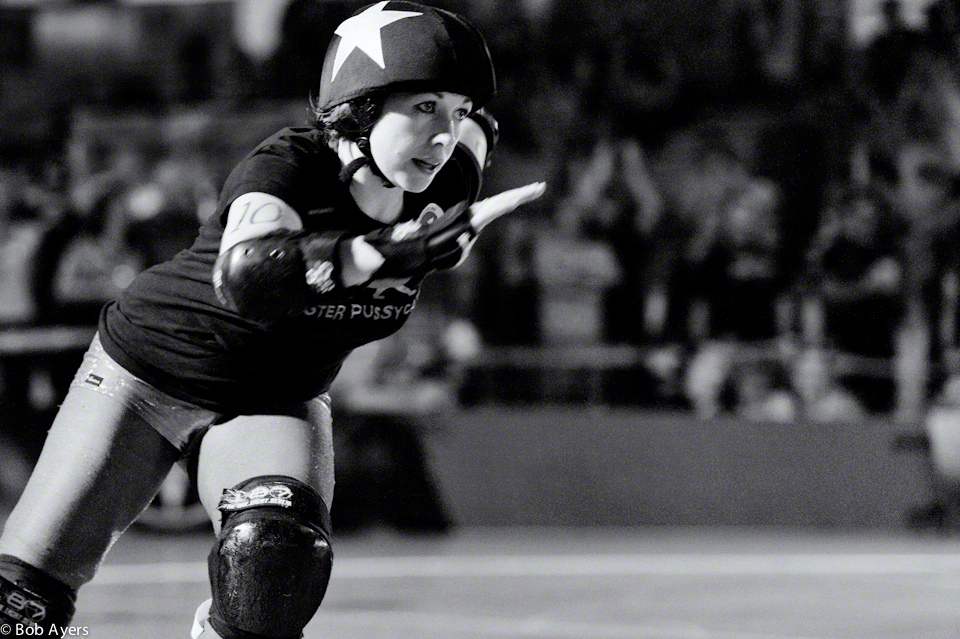 Andi Struction of Terminal City Rollgergirls' Faster Pussycats.