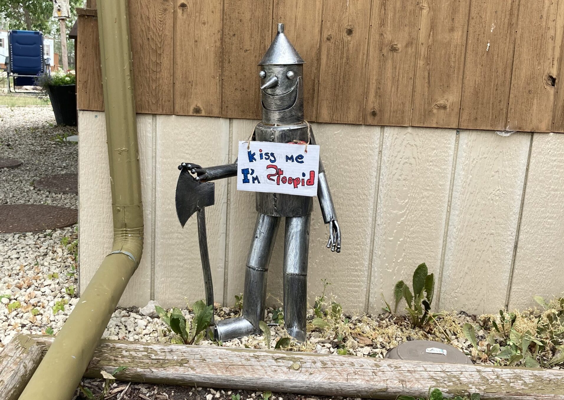 Tin Man lawn ornament.