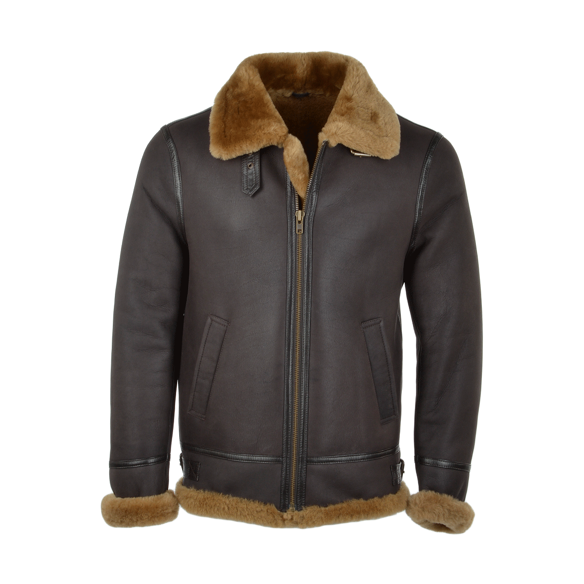 Men's B3 Shearling Dark Brown Leather Jacket