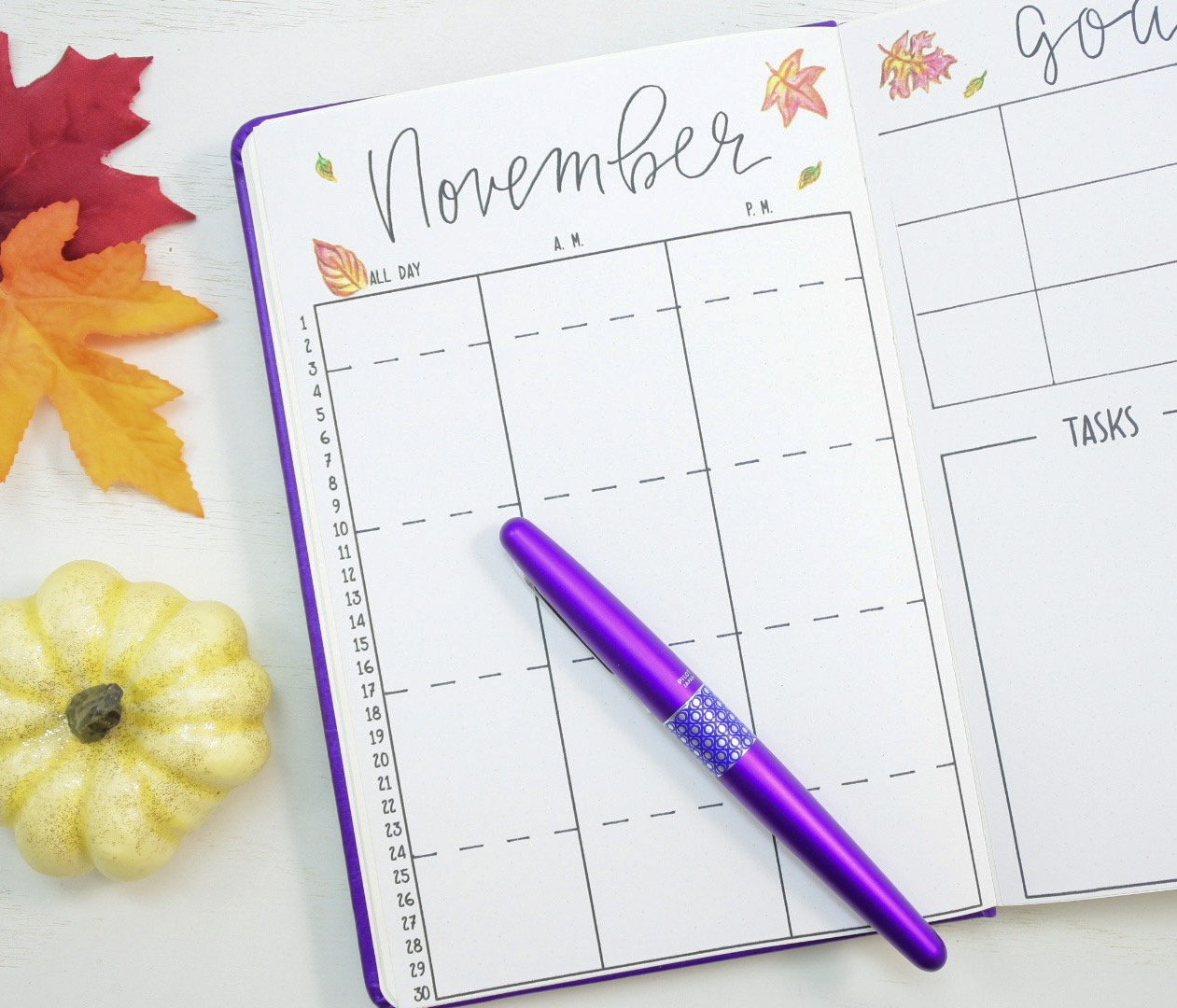 november 2019 bullet journal setup sheena of the journal