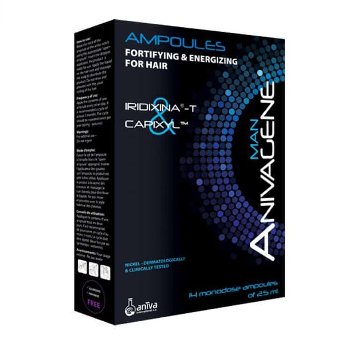 ANIVAGENE HAIR LOSS TREATMENT MEN 14 AMPOULES * 2.5ML Shefaa pharmacy