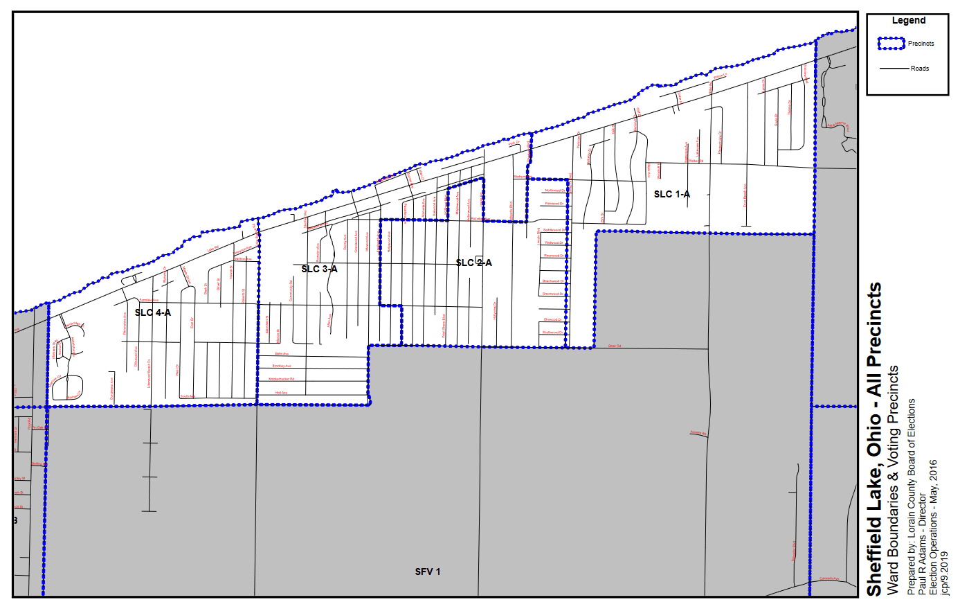 Voting City Of Sheffield Lake Ohio Ward Map 