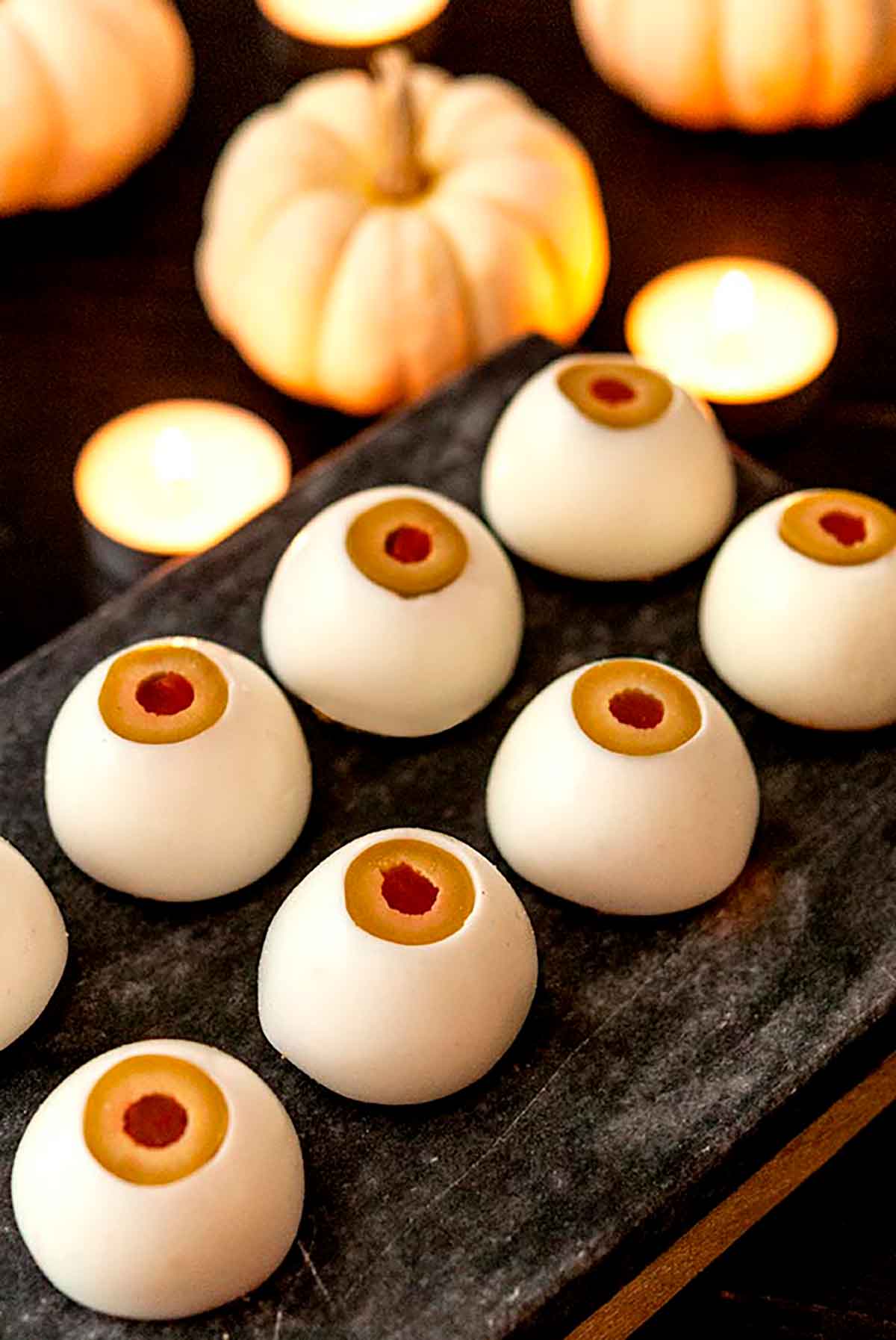 These easy to make spooky eyeball deviled eggs are one of our favorites! Halloween Party Appetizers Spooky Deviled Eyeballs