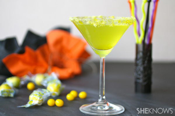 luscious lemonhead-infused vodka martini — candy-inspired cocktails