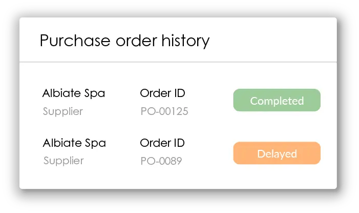 Manage incoming stock directly in the app