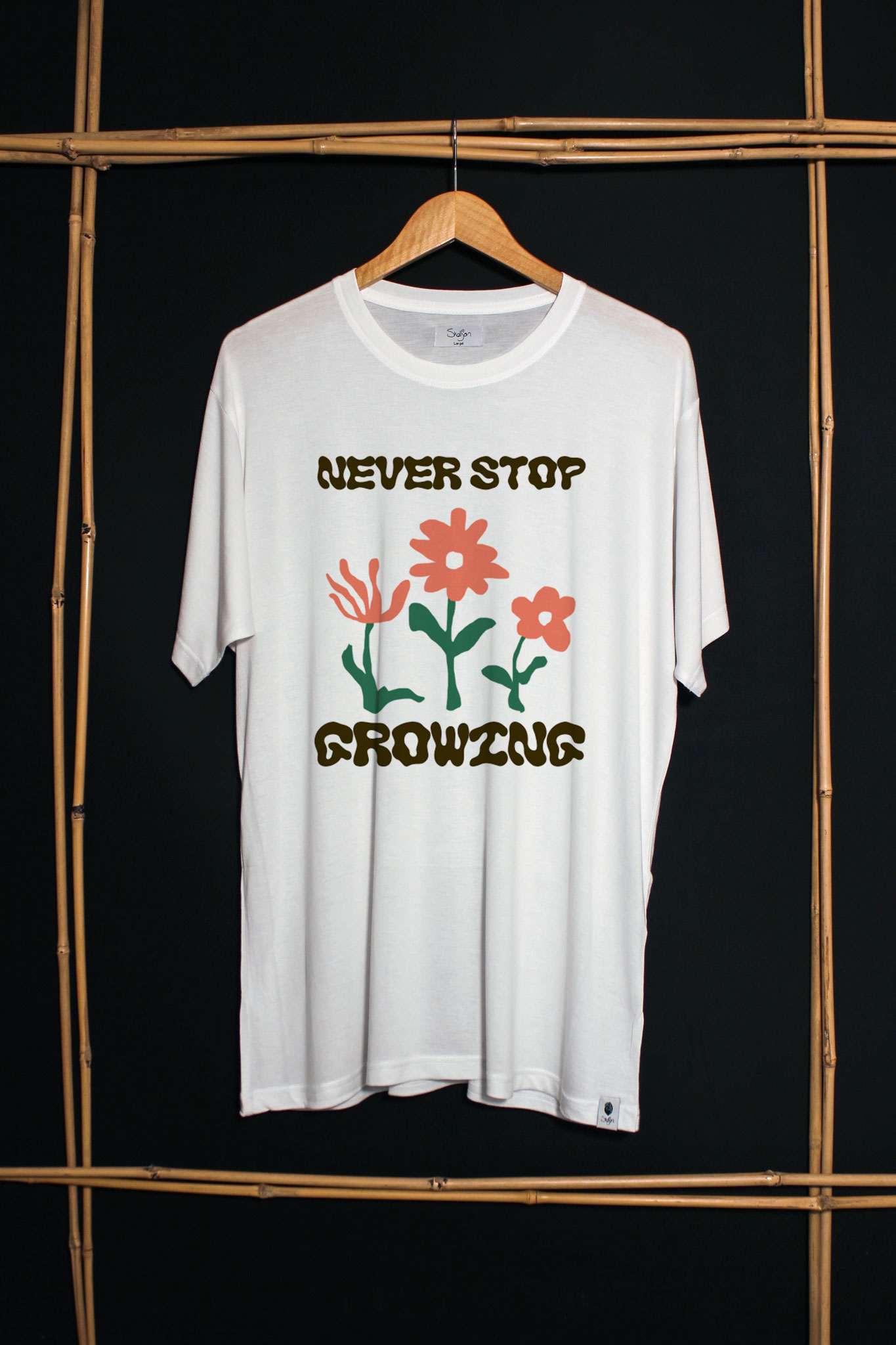 Never Stop Growing | Bamboo T-shirt