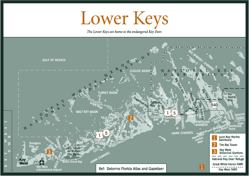 Map Of Lower Keys Lower Keys Big 
