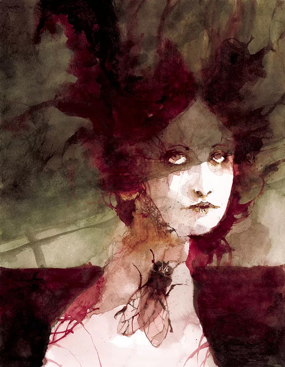 Daniele Serra - “On the glass”, acquerello su carta
