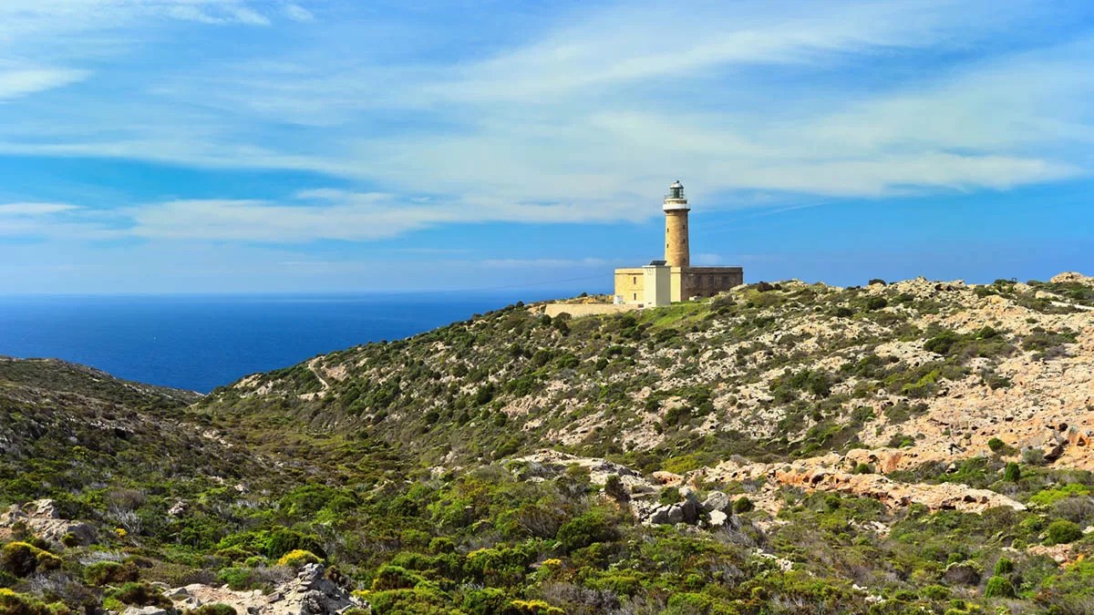 Faro di Capo Sandalo a Carloforte. ? Antonio S. Sardinia Digital Library CC BY-NC-SA