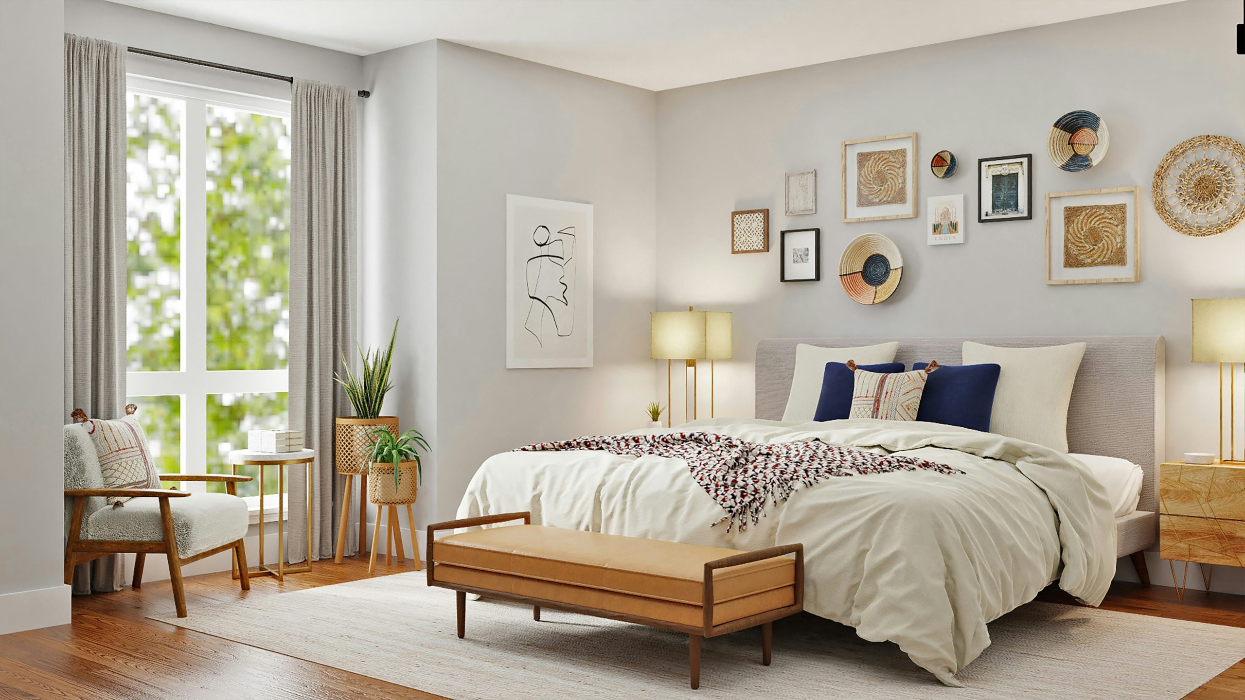 Beautifully designed bedroom