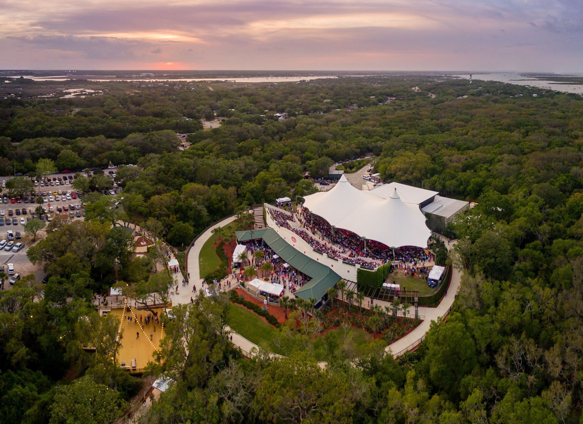 Aerial view of St Augustine Amphitheater