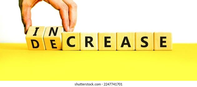 Increase Decrease Symbol Concept Words Increase Stock Photo 2228000507 - Best Sunset Illustrations in Mobile