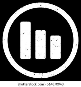 Bar Chart Decrease Rounded Icon Rubber Stamp Vector Image - Stunning Mobile Colorful Designs | Free Download