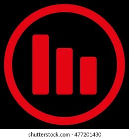 Bar Chart Decrease Vector Rounded Icon Stock Vector Royalty Free - Download Professional Colorful Background | Ultra HD