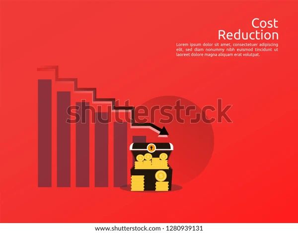 Cost Arrow Decrease Icon Money Arrow Stock Vector Royalty Free - Premium Geometric Design Gallery - Retina