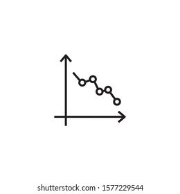 Decrease Diagram Line Icon Falling Graph Stock Vector Royalty Free - Best Mountain Arts in Mobile