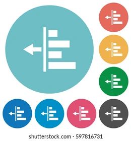 Decrease Left Indentation Content Round Color Stock Vector Royalty - Mobile Minimal Arts for Desktop