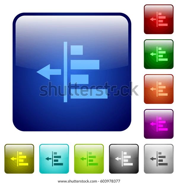 Decrease Left Indentation Of Content Simple Icons In Color Rounded - Premium Gradient Photo Gallery - Retina