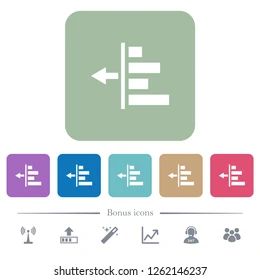 Decrease Left Indentation Of Content Flat Framed Icons Stock Vector - Incredible Geometric Texture - 4K