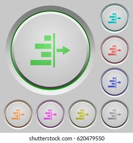 Decrease Right Indentation Of Content Color Glass Buttons Stock Vector - Desktop Landscape Illustrations for Desktop