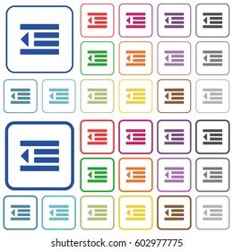 Decrease Text Indentation Square Flat Icons Stock Illustration - City Pattern Collection - 8K Quality