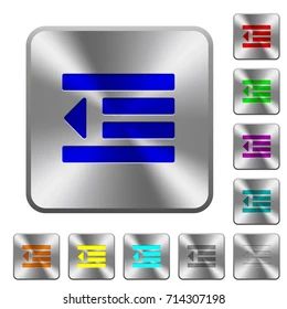 Decrease Text Indentation Square Flat Icons Stock Vector Illustration - Gradient Photos - Stunning 4K Collection